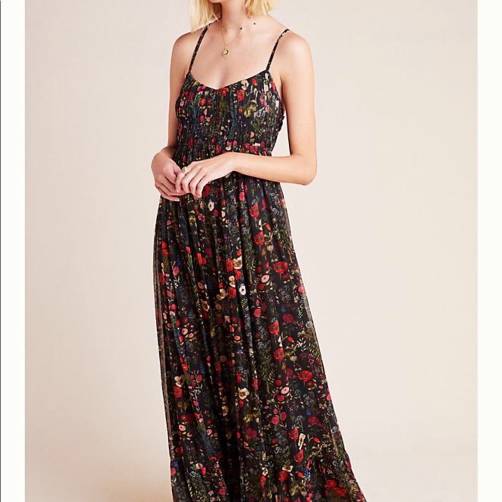 Massima Pleated Maxi Dress XS